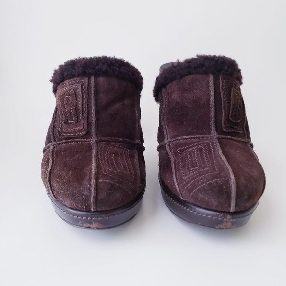 Vintage Coach Brown Suede Leather Mules - Picture 3 of 15